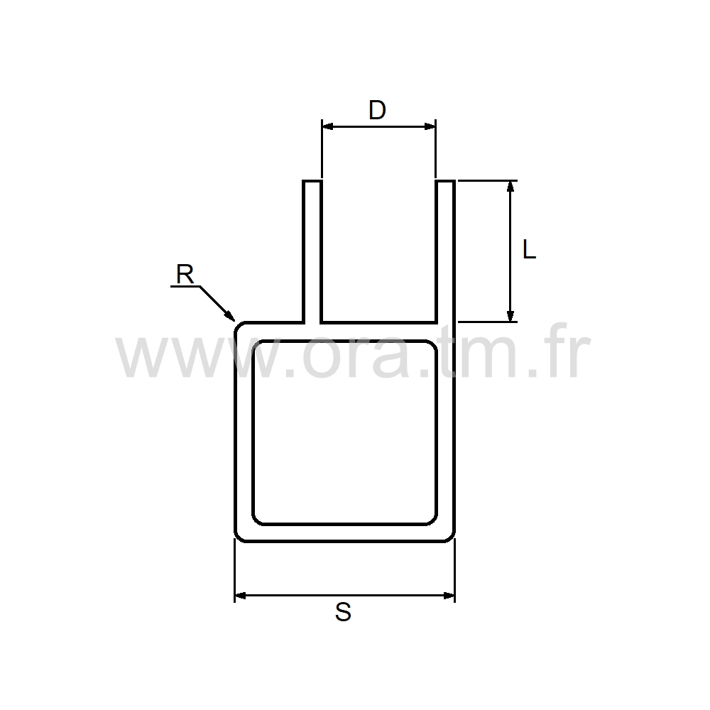 ALU20P - TUBE CARRE ALUMINIUM - 