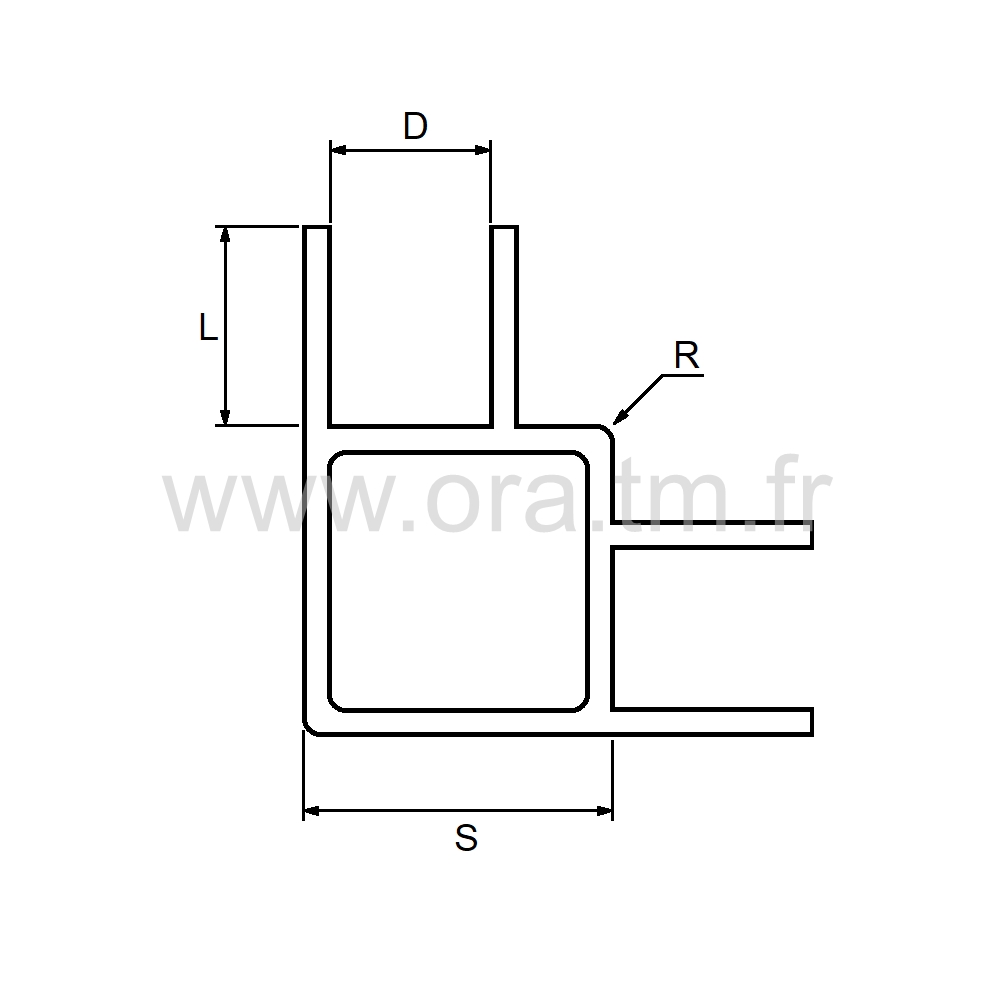 ALU20P - TUBE CARRE ALUMINIUM - 