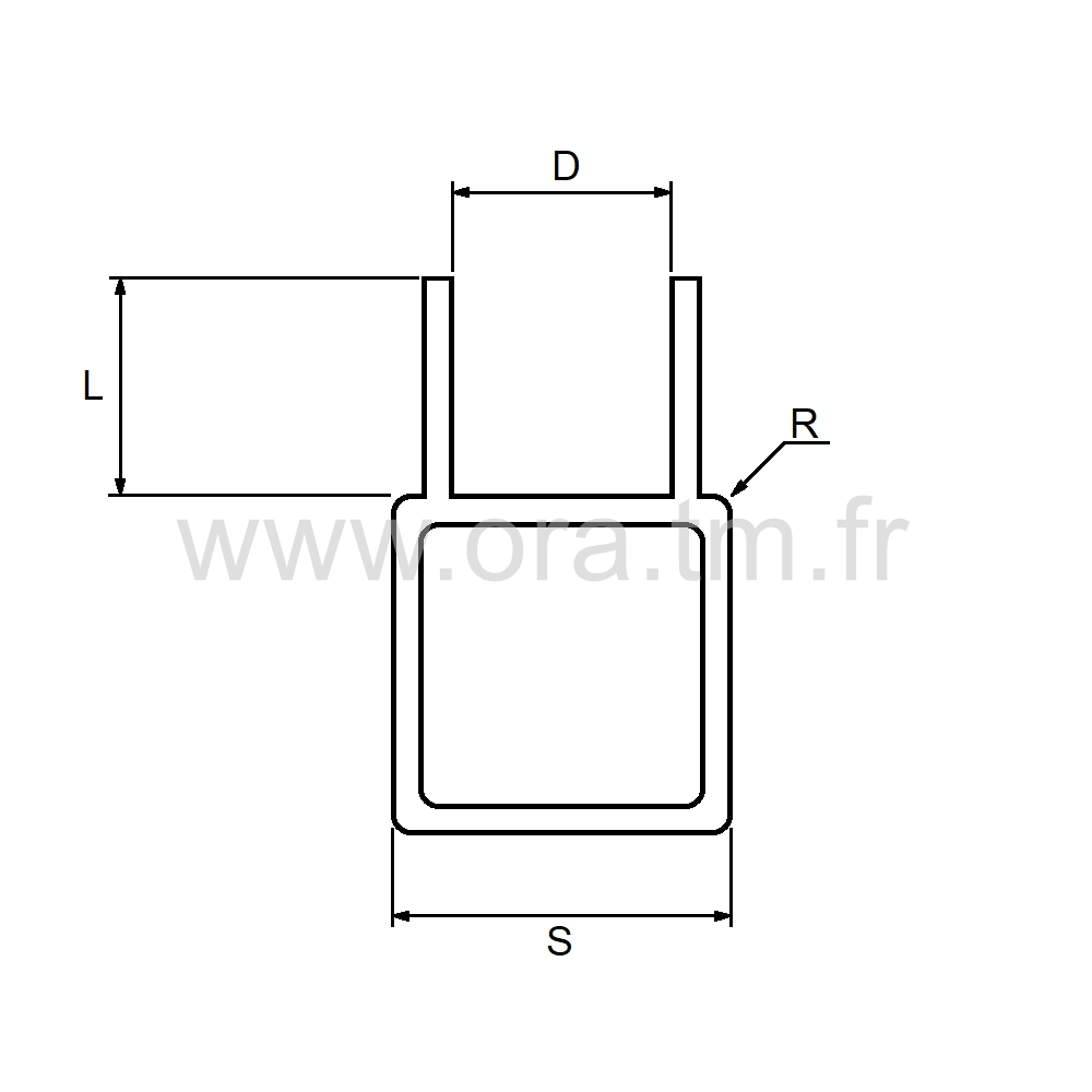 ALU25P - TUBE CARRE ALUMINIUM - 