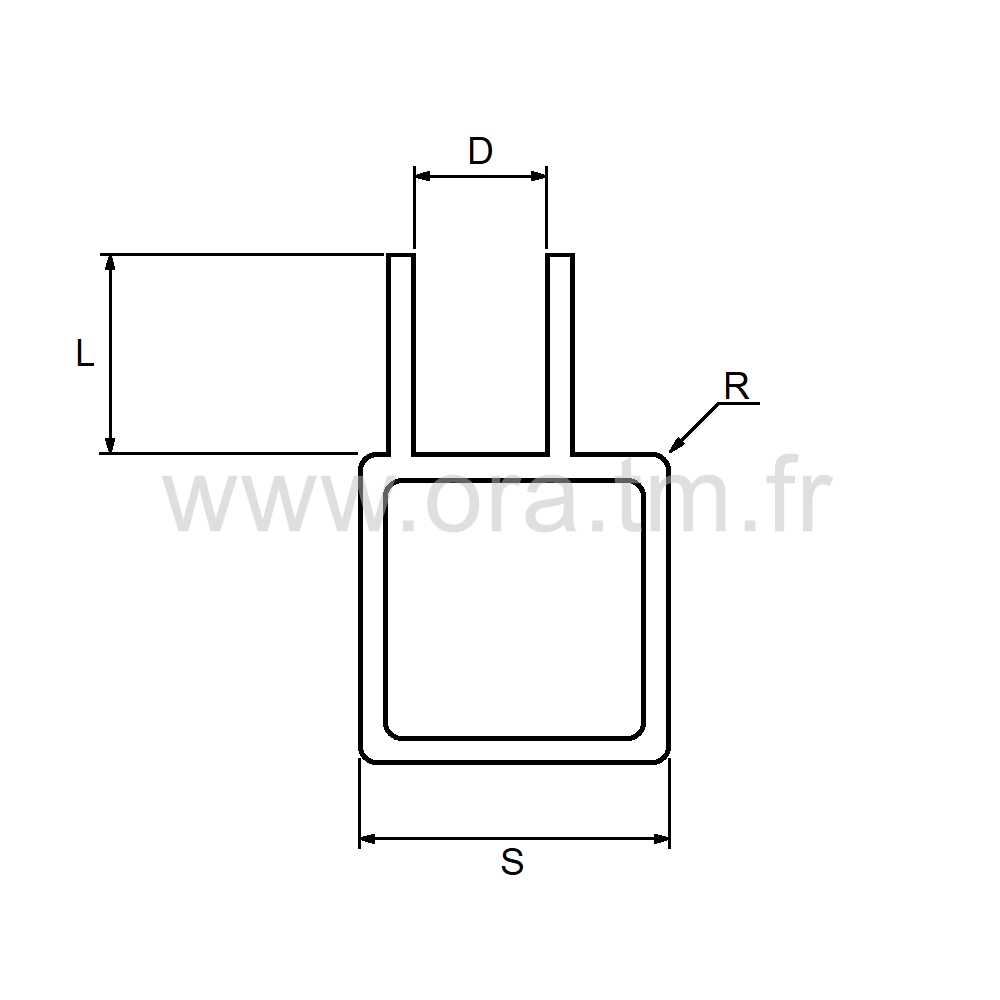 ALU25P - TUBE CARRE ALUMINIUM - 