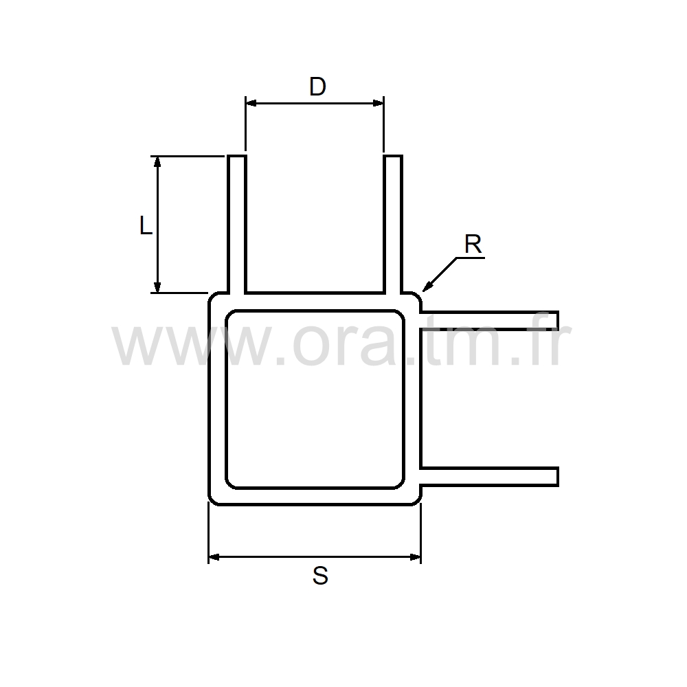 ALU25P - TUBE CARRE ALUMINIUM - 