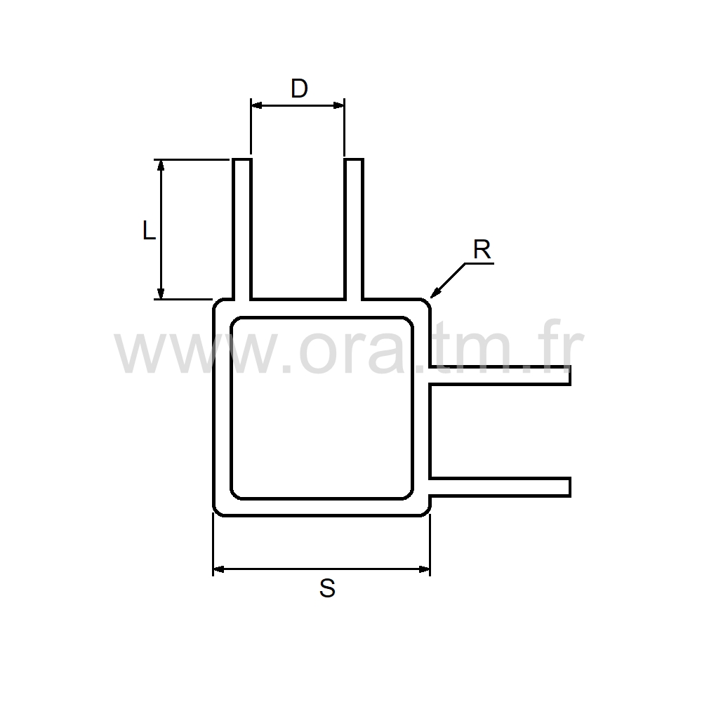 ALU25P - TUBE CARRE ALUMINIUM - 