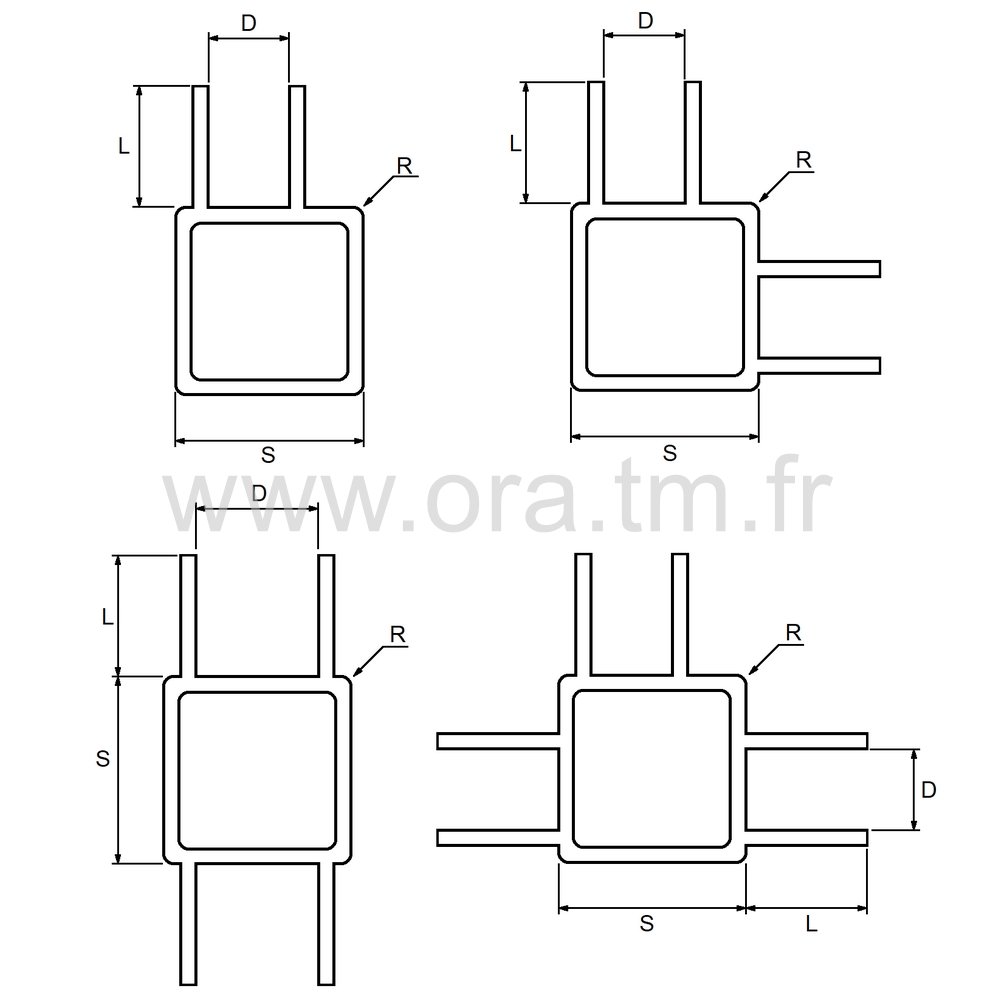 ALU25P - TUBE CARRE ALUMINIUM - 