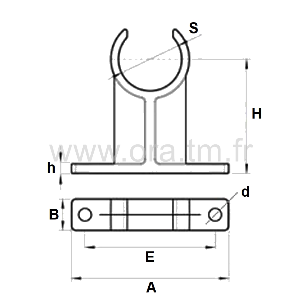 ATB - ATTACHE DE CLIPSAGE - TUBE CYLINDRIQUE