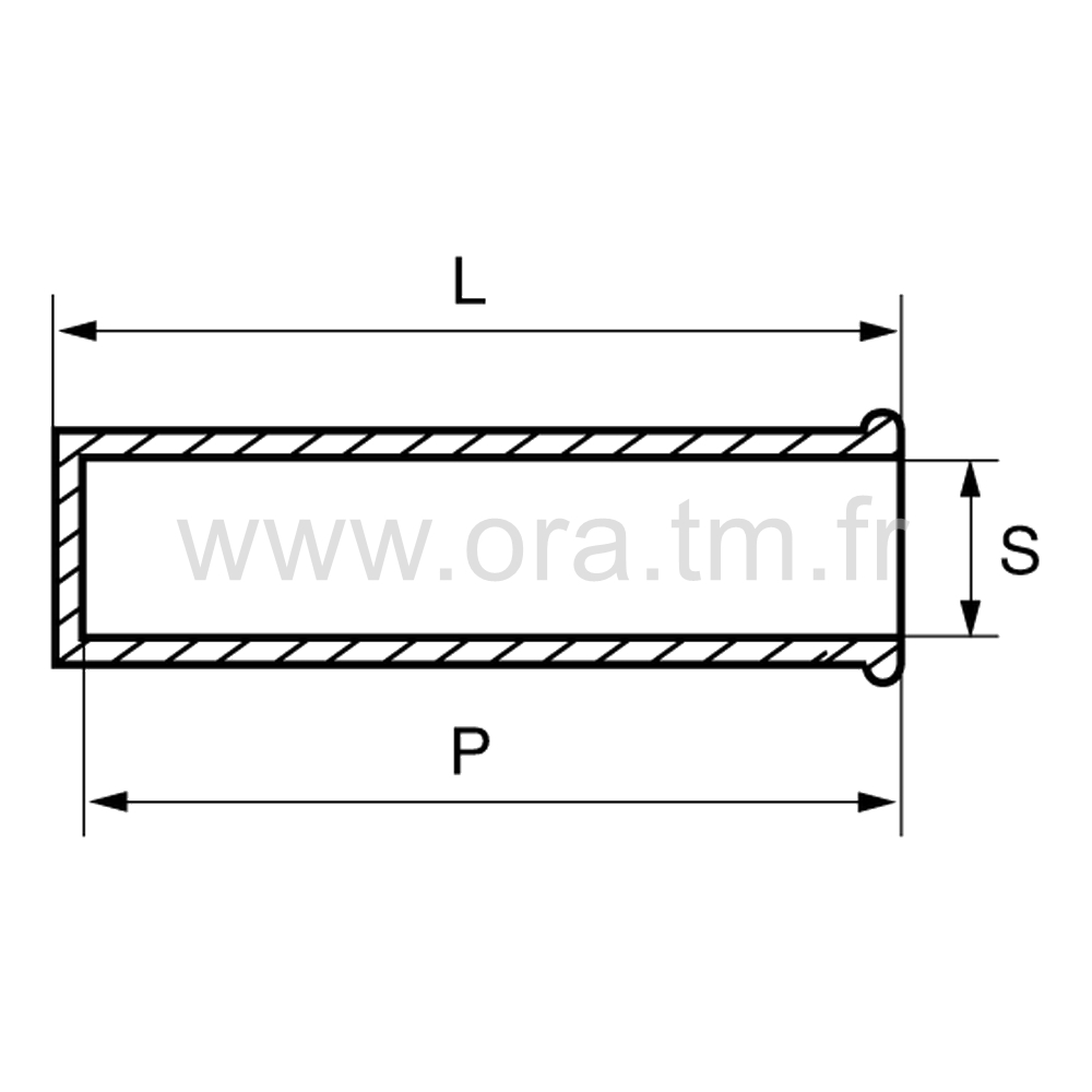 BRO - EMBOUT POIGNEE BROUETTE - TUBE CYLINDRIQUE