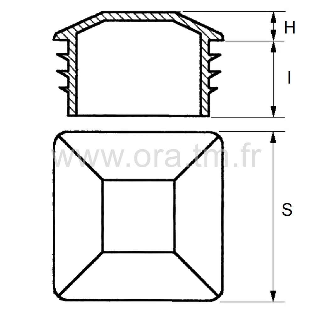 CTCS - COUVRE TUBE A AILETTES - CARRE