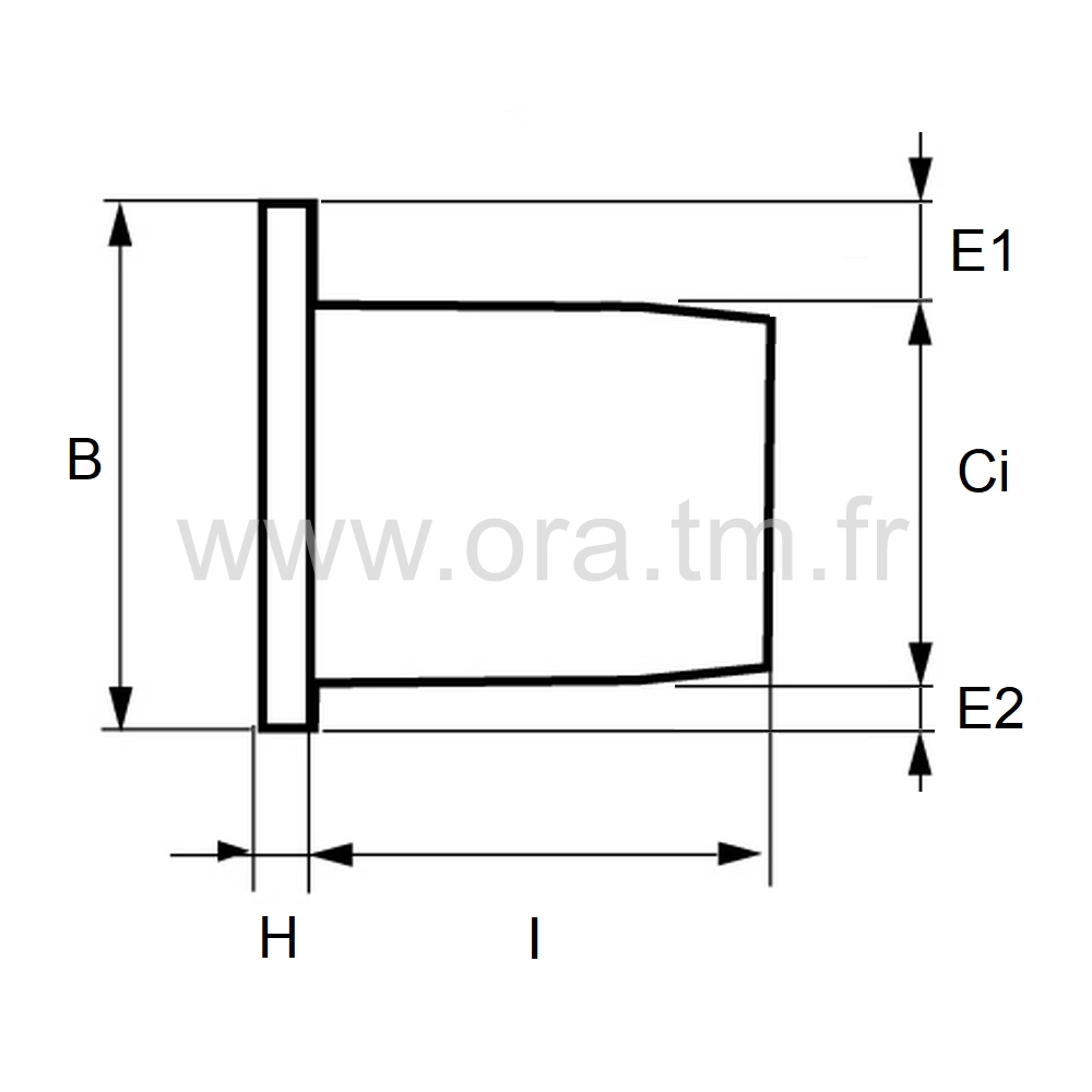 CTDAE - EMBOUT A INSERER - TUBE ELLIPTIQUE