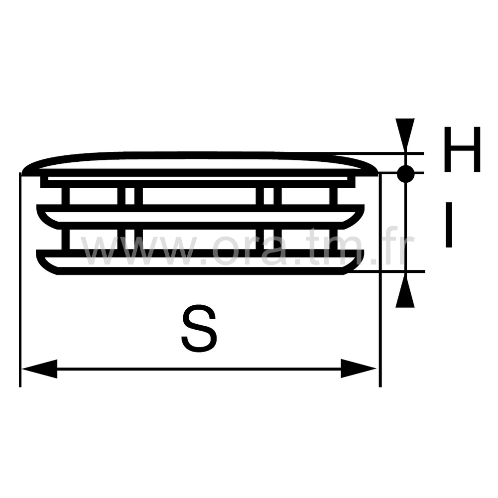 CTMR - COUVRE TUBE ENJOLIVEUR - RECTANGULAIRE