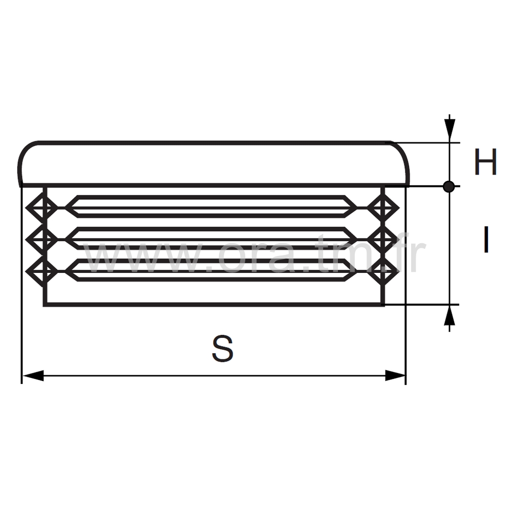 CTPB - COUVRE TUBE A AILETTES - MEPLAT A CHANTS RONDS