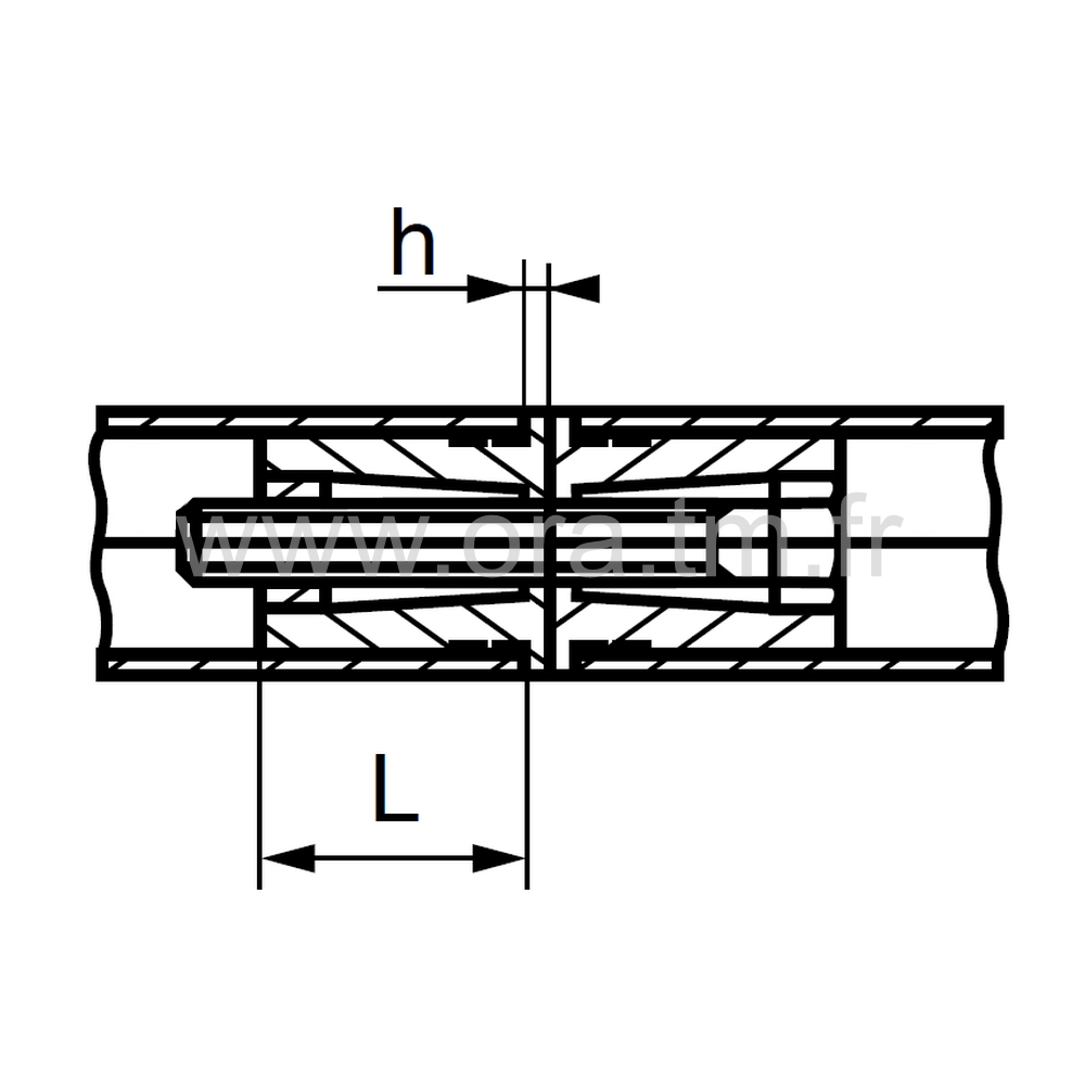 CXCP2 - RACCORD FILETE EXPANSOR - TUBE CARRE