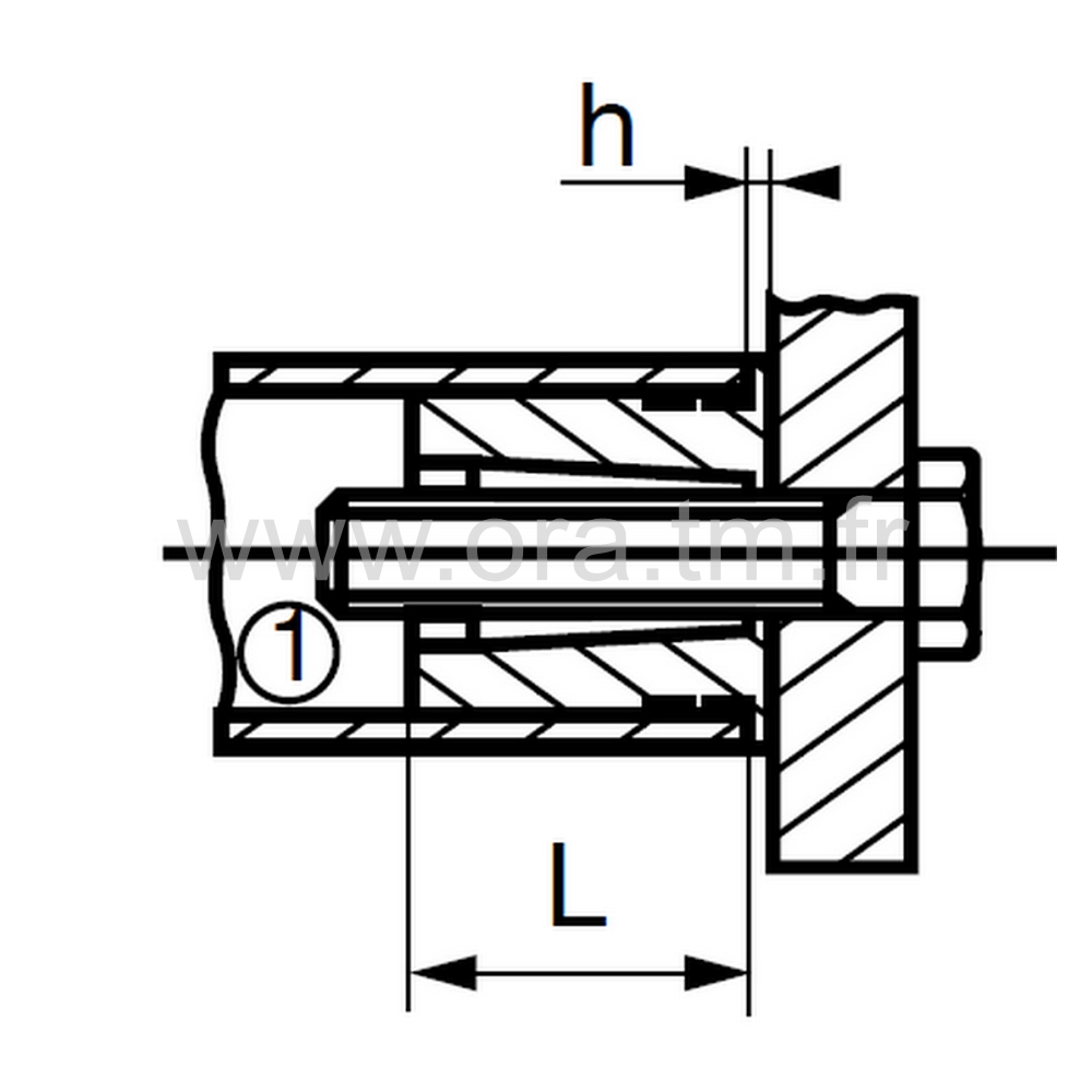 CXYP - RACCORD FILETE EXPANSOR - TUBE CYLINDRIQUE