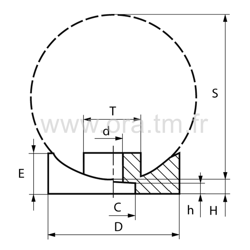 DRBT - ENTRETOISE TUBE ROND - AXE HAUTEUR FIXE