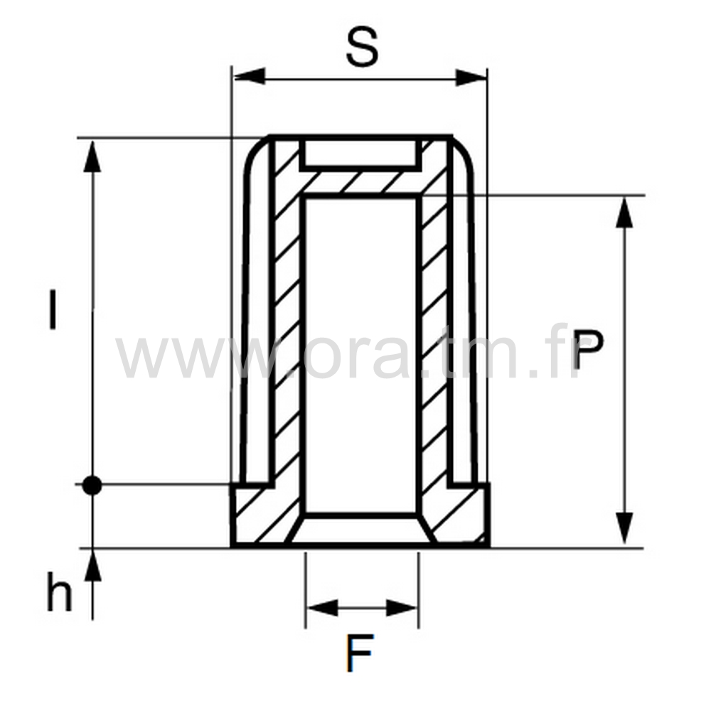 DSY - INSERTION PORTE ROULETTE - ATTACHE TUBE CYLINDRIQUE