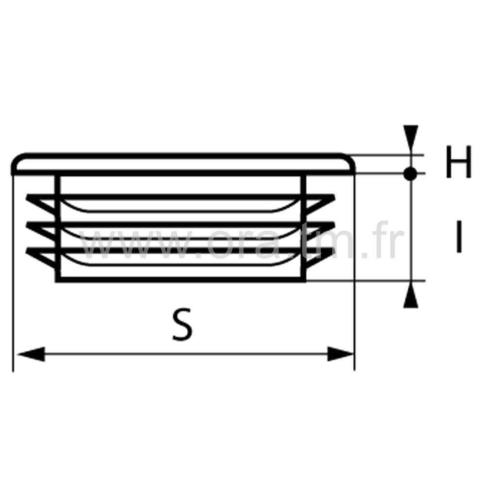 EADE - EMBOUT A AILETTES - TUBE CARRE