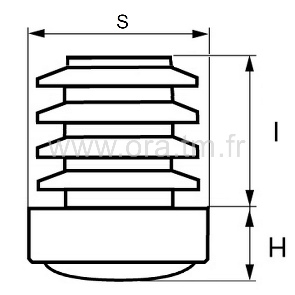 EAG - EMBOUT A AILETTES - TUBE CYLINDRIQUE