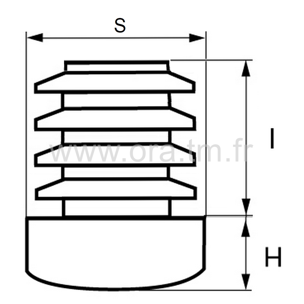 EAGP - EMBOUT A AILETTES - TUBE CYLINDRIQUE