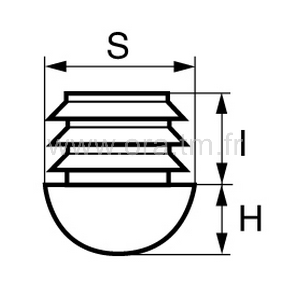 EAH - EMBOUT A AILETTES - TUBE CYLINDRIQUE