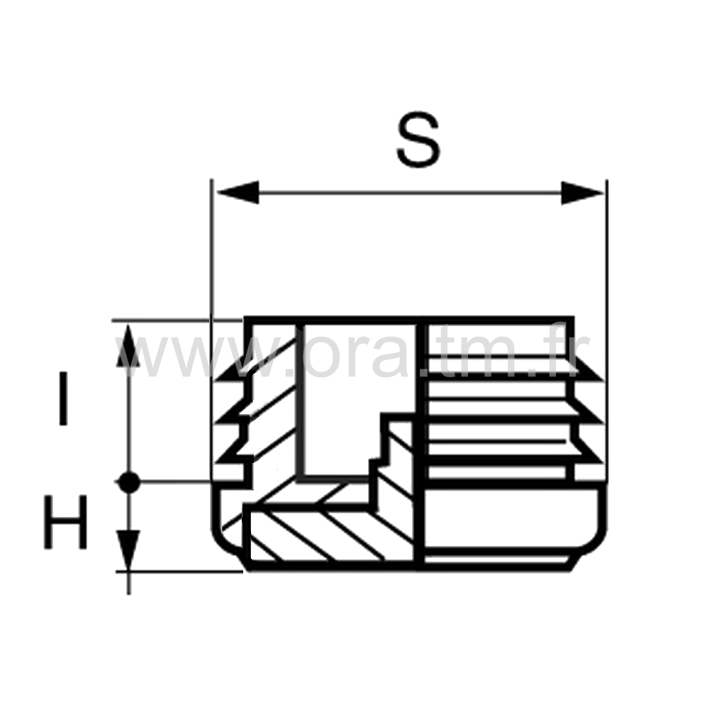 EAKAB - EMBOUT A AILETTES - TUBE CYLINDRIQUE