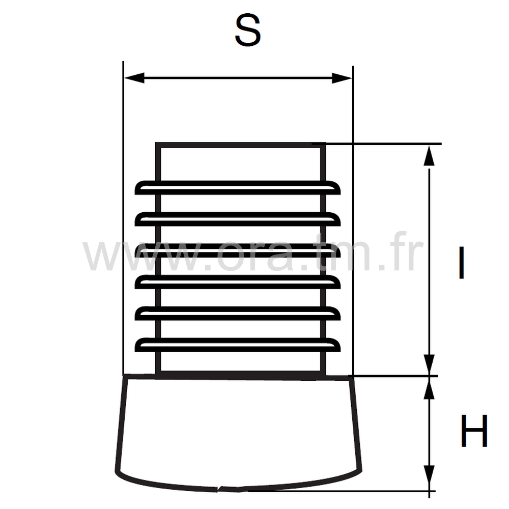 EAL - EMBOUT A AILETTES - TUBE CYLINDRIQUE