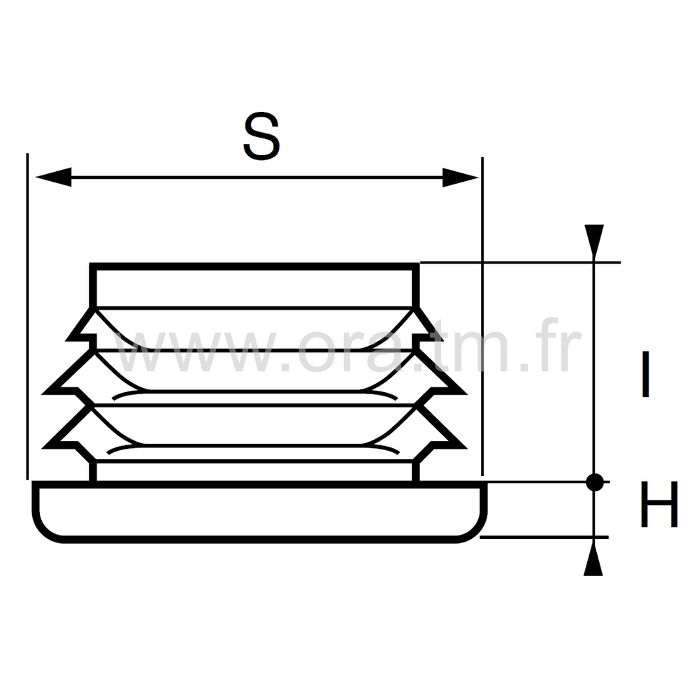 EAX - EMBOUT A AILETTES - TUBE CARRE