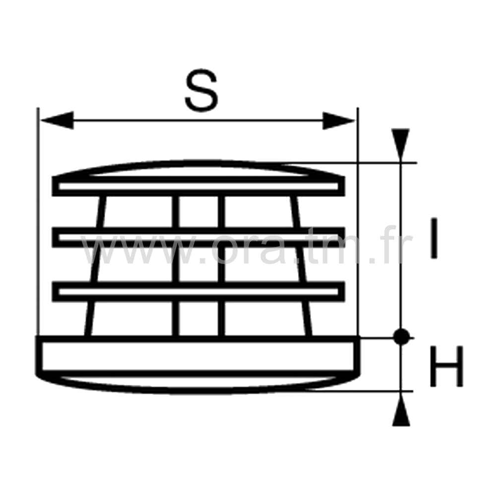 EAY - EMBOUT A AILETTES - TUBE CYLINDRIQUE