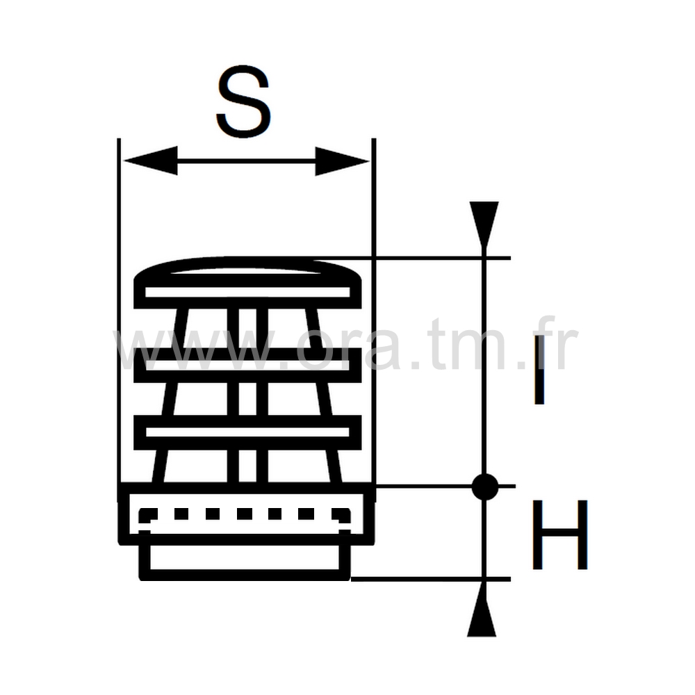 EAYFE - EMBOUT A AILETTES - TUBE CYLINDRIQUE