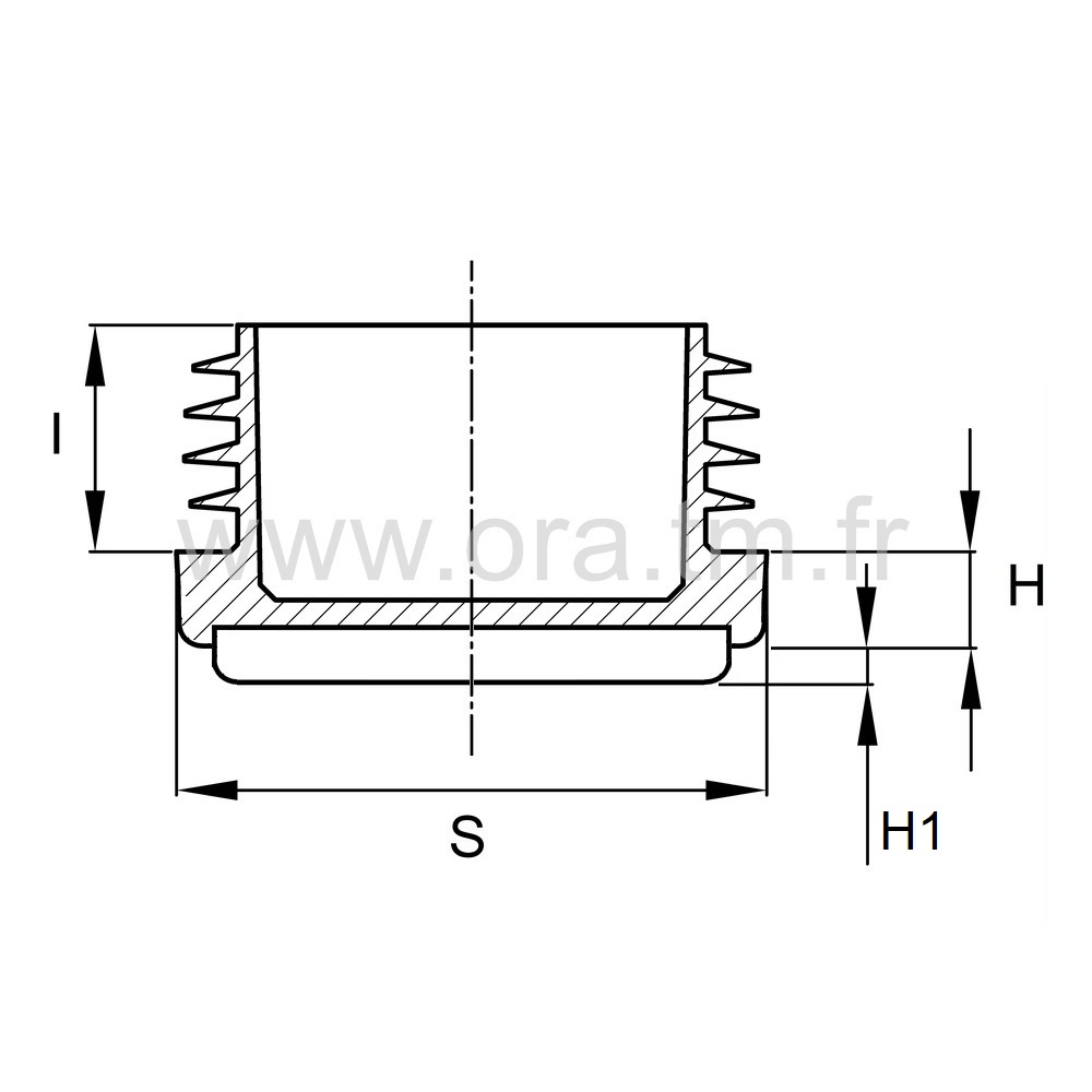 EAZAM - EMBOUT A AILETTES - TUBE CYLINDRIQUE