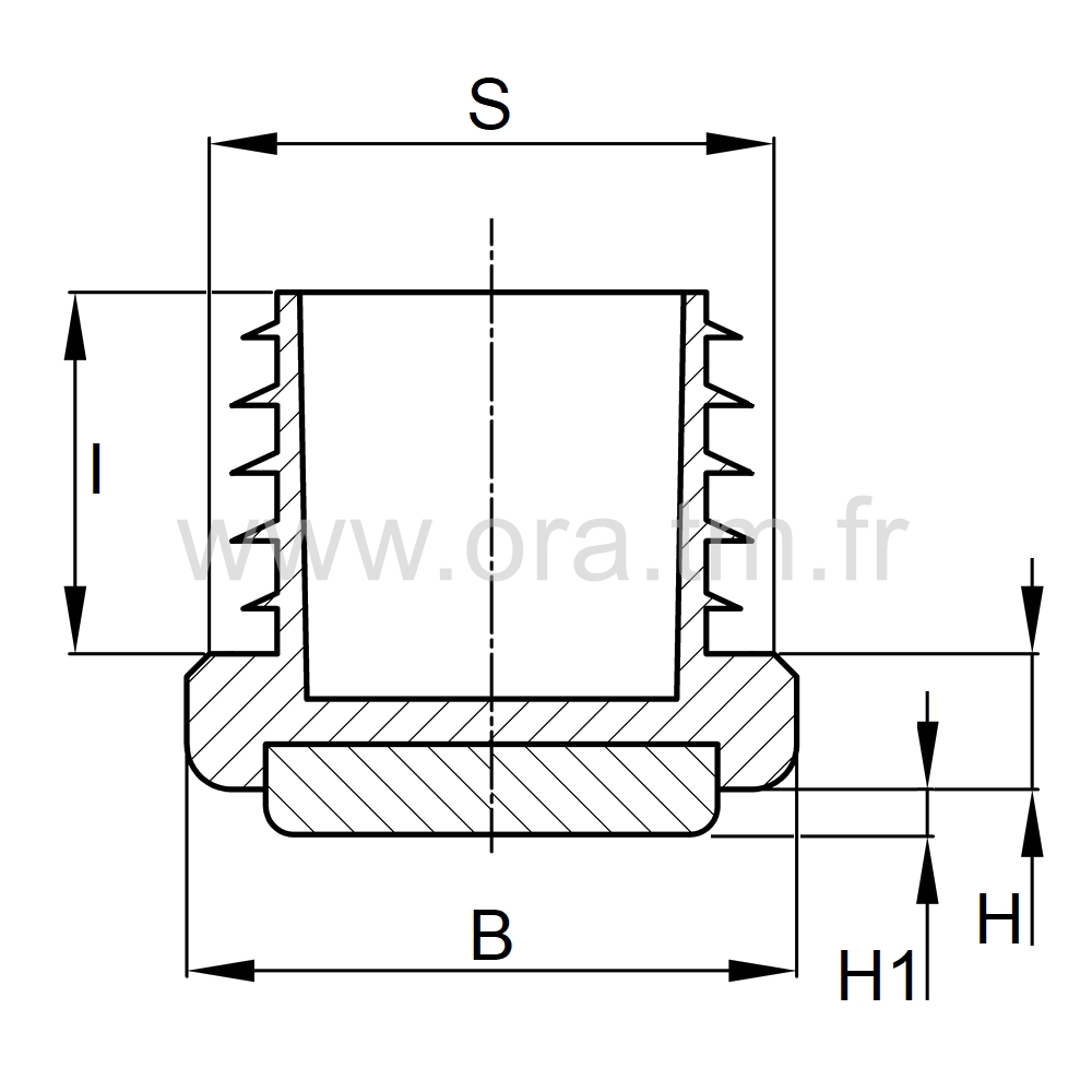 EAZFL - EMBOUT A AILETTES - TUBE CYLINDRIQUE