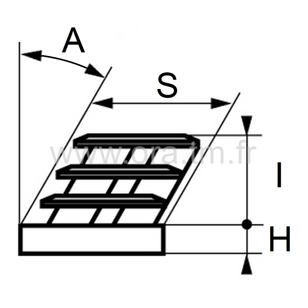 EBC - EMBOUT INCLINE A AILETTES - TUBE CARRE