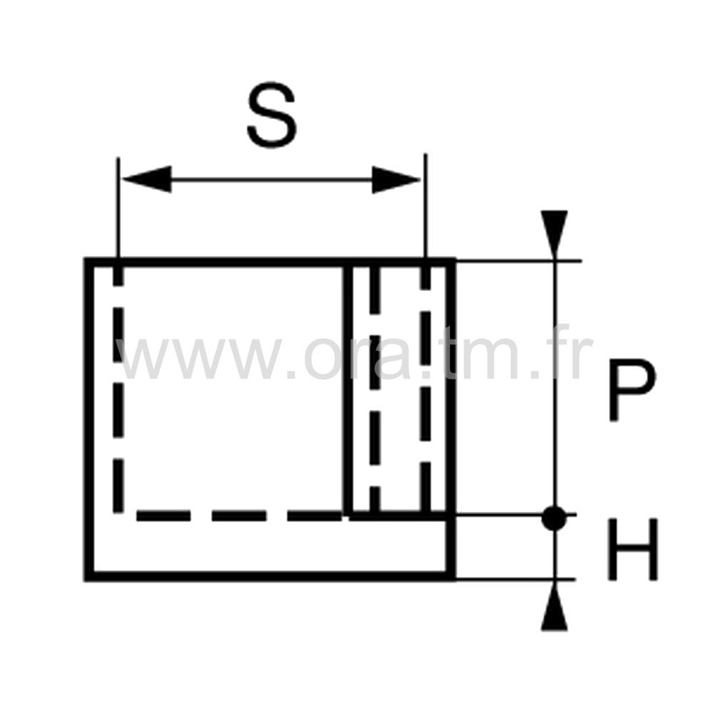 ECAF - EMBOUT ENVELOPPANT - SECTION FER CORNIERE