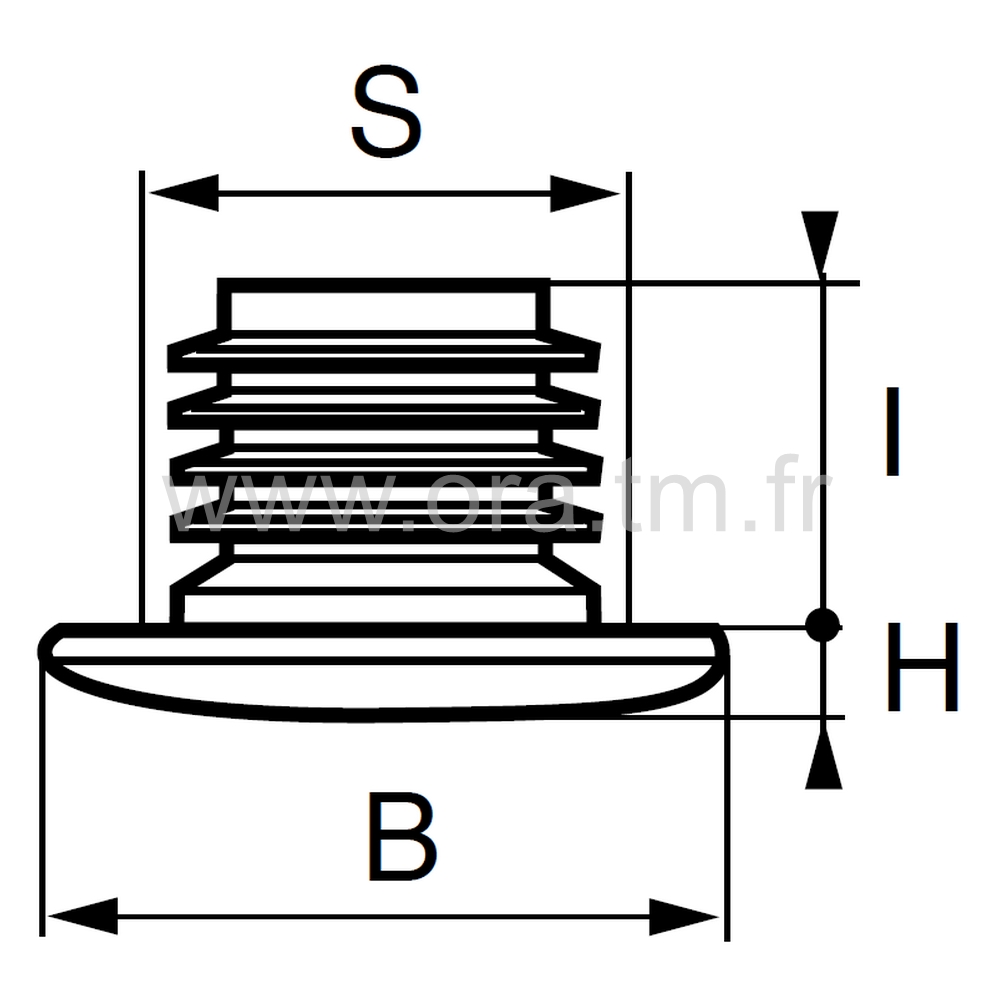 EDB - EMBOUT A AILETTES - TUBE CYLINDRIQUE