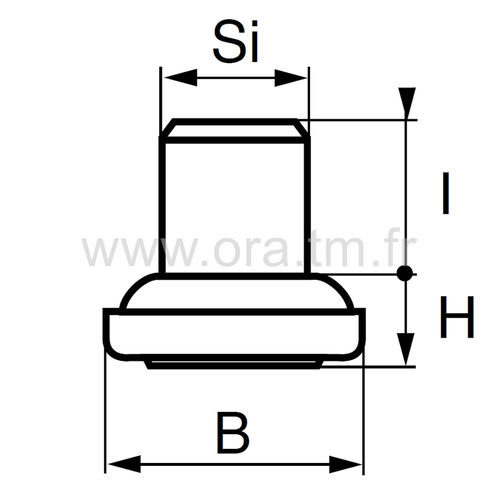 EDY - EMBOUT ROND A EMBASE - TUBE CYLINDRIQUE