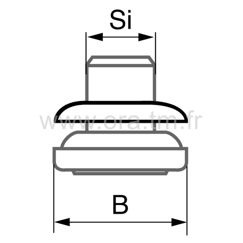 EDYAI - EMBOUT ROND A EMBASE - TUBE CYLINDRIQUE