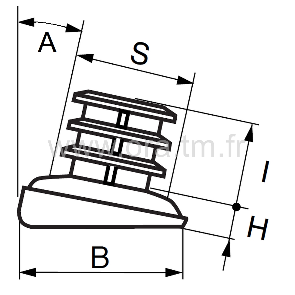 EDYAI - EMBOUT ROND A EMBASE - TUBE CYLINDRIQUE