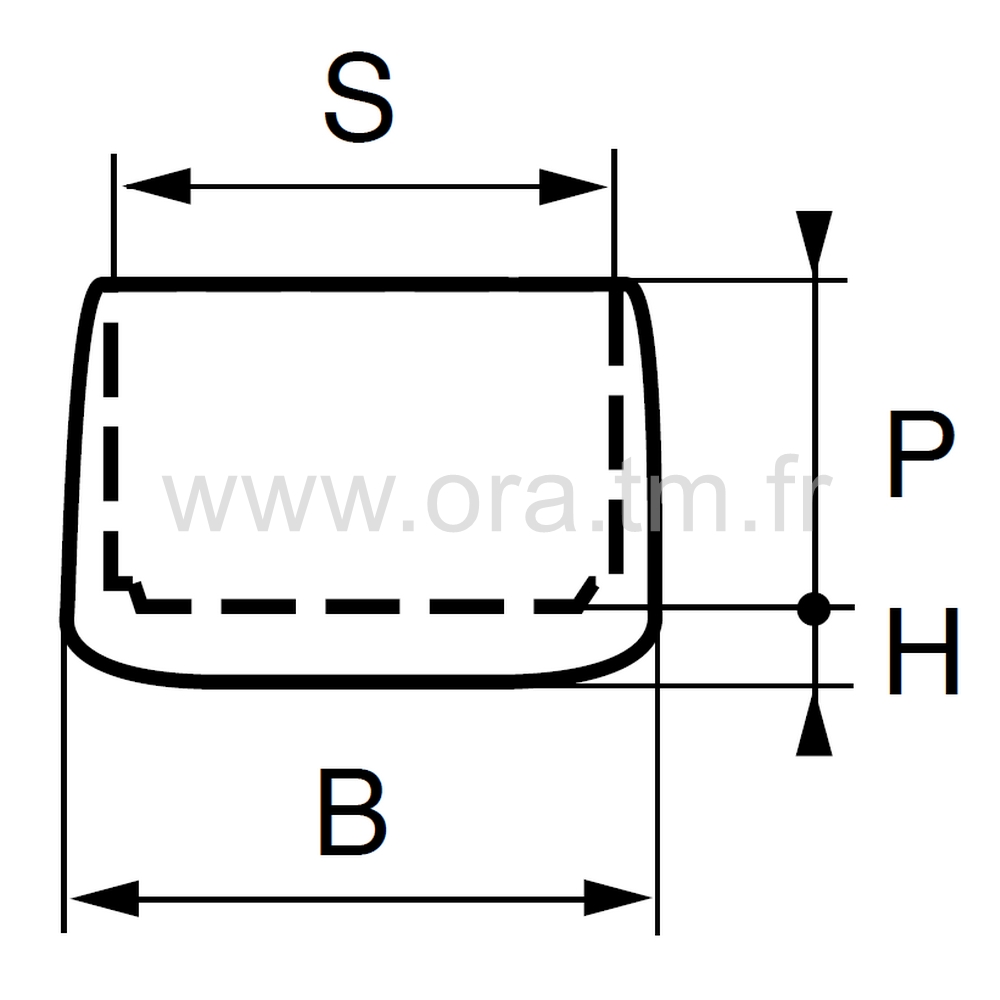 EEE - EMBOUT ENVELOPPANT - SECTION TUBE ELLIPTIQUE