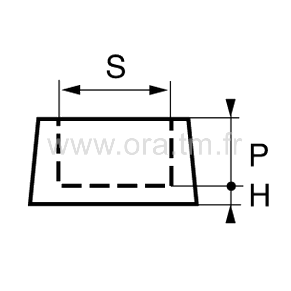 EEF - EMBOUT ENVELOPPANT - SECTION FER PLAT