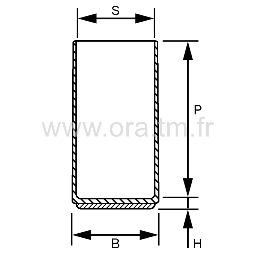 EELA - EMBOUT ENVELOPPANT - TUBE CYLINDRIQUE