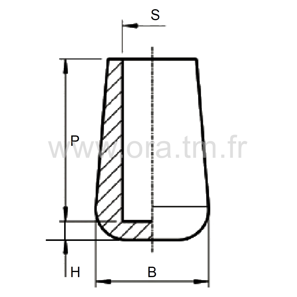 EEQ2 - EMBOUT ENVELOPPANT - TUBE CYLINDRIQUE