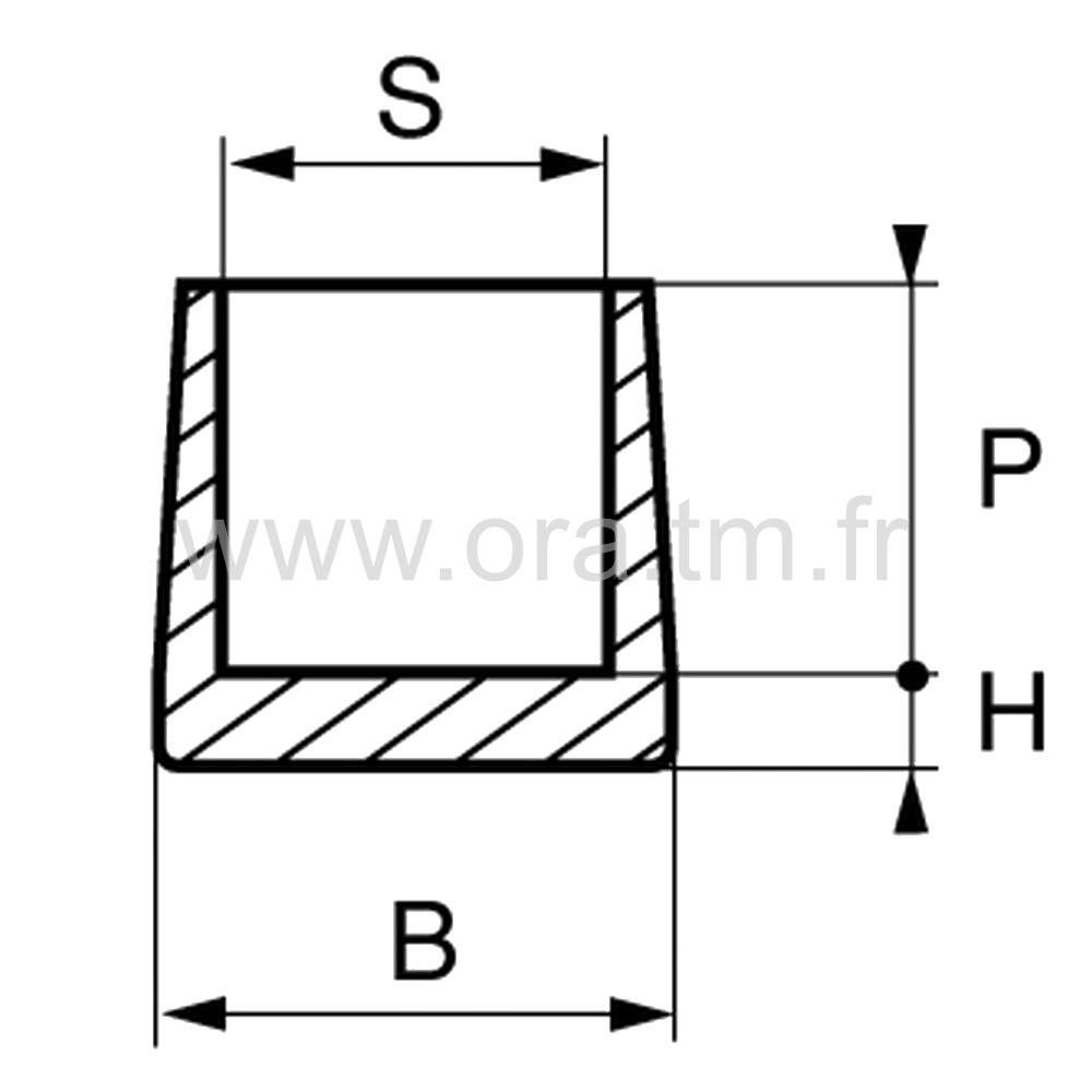 EEU - EMBOUT ENVELOPPANT - TUBE CYLINDRIQUE