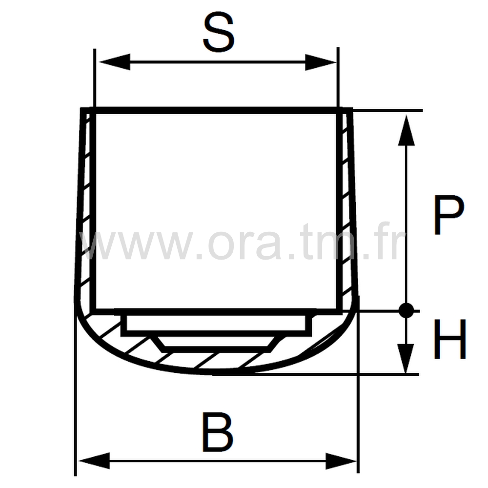 EEW - EMBOUT ENVELOPPANT - TUBE CYLINDRIQUE