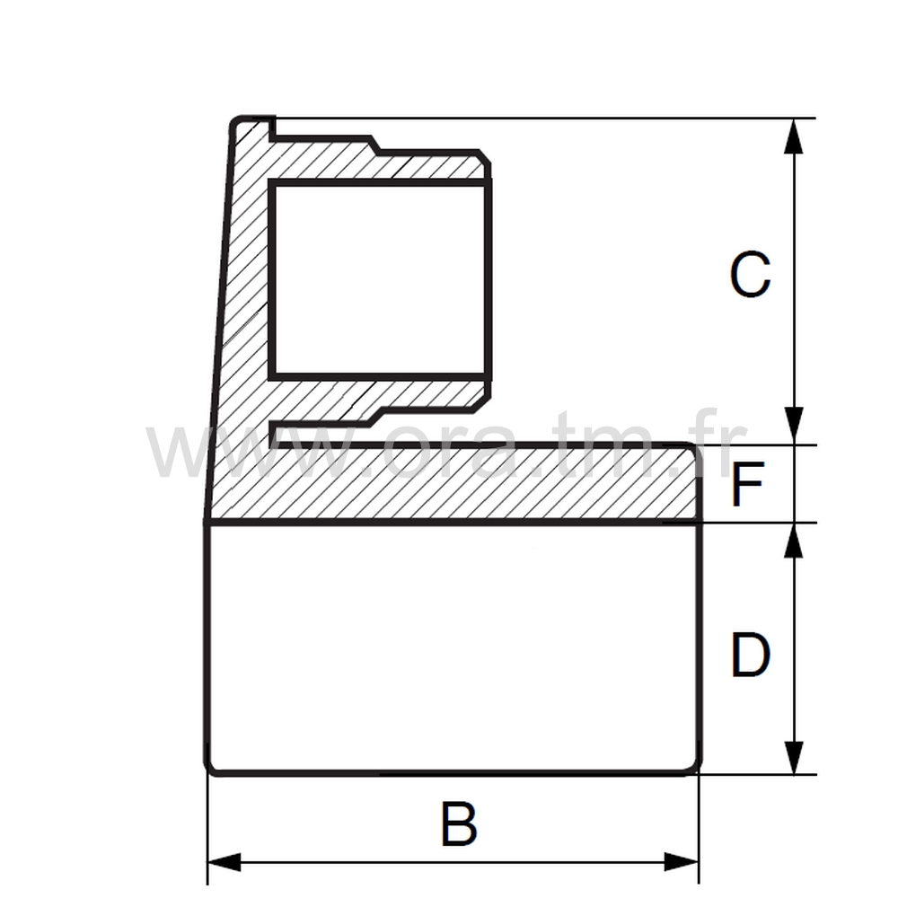 EFCK - EMBOUT D ATTACHE - TUBE CYLINDRIQUE