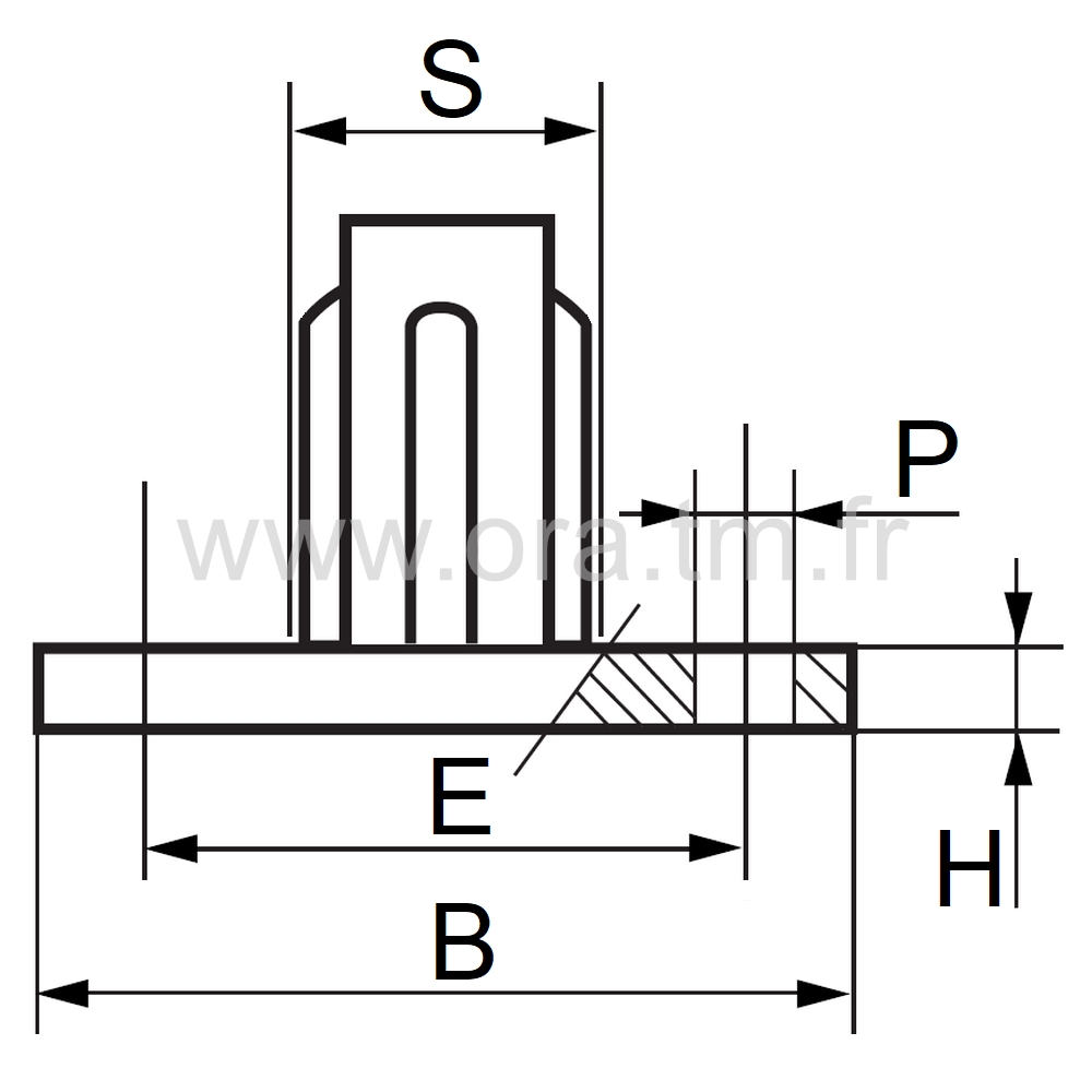 EFT - EMBOUT D ATTACHE - TUBE CYLINDRIQUE