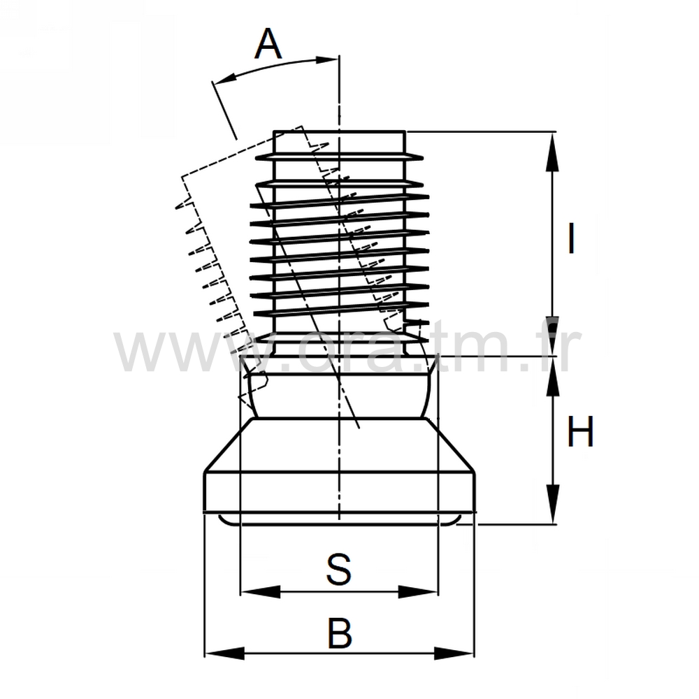 EGPAD - EMBOUT ORIENTABLE - TUBE CYLINDRIQUE