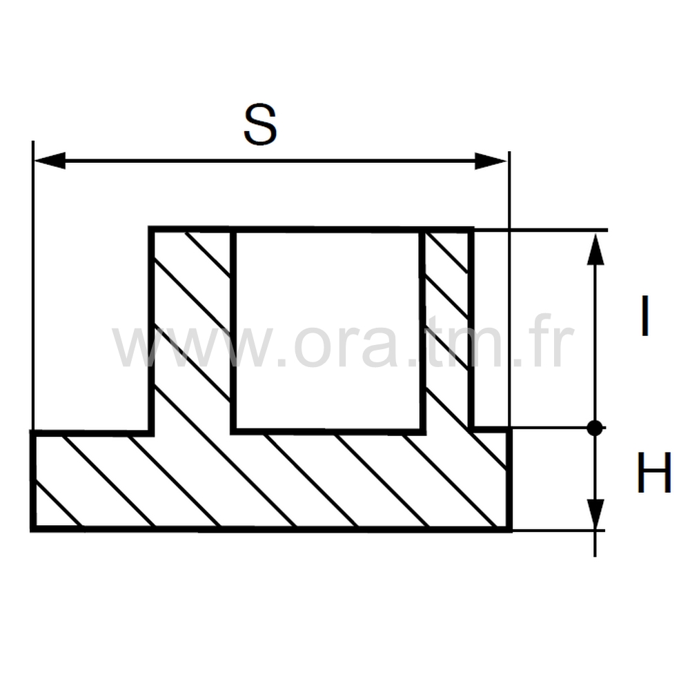 EGT - EMBOUT A INSERER - TUBE TRIANGULAIRE