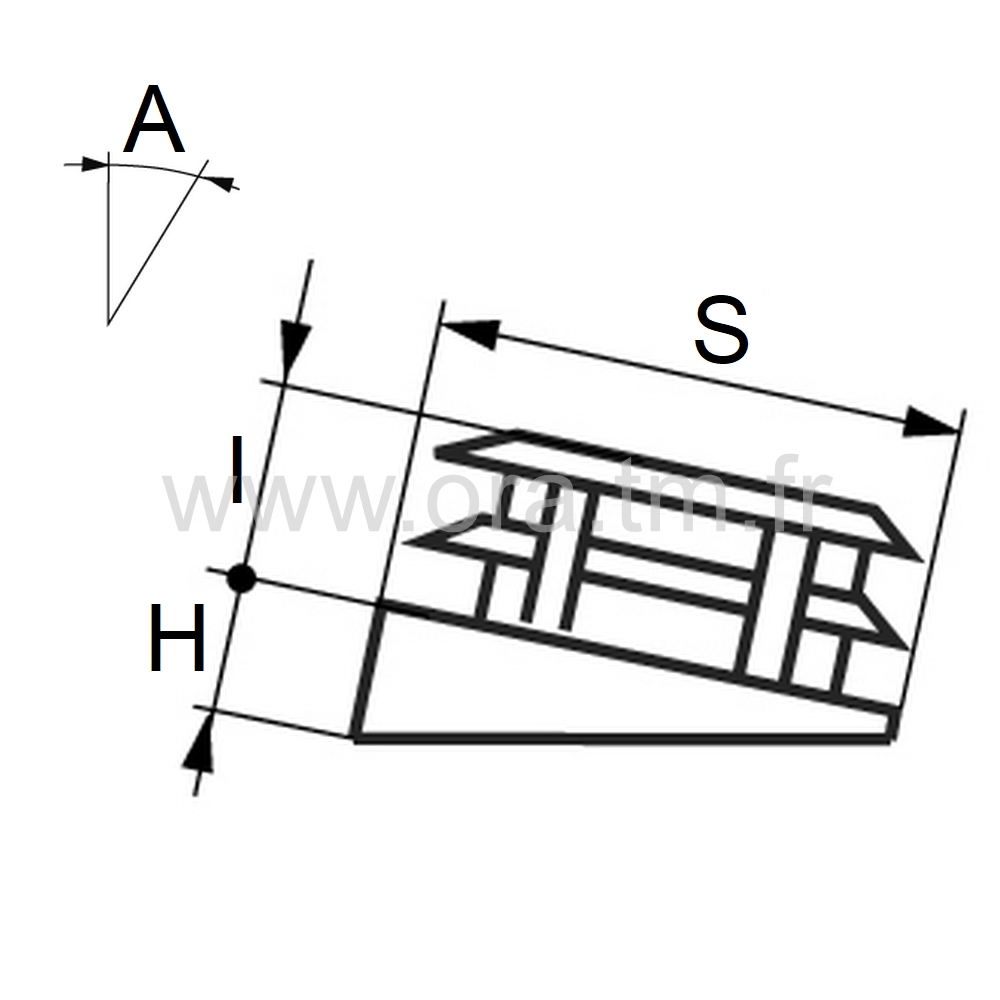 EIE - EMBOUT INCLINE A AILETTES - TUBE ELLIPTIQUE