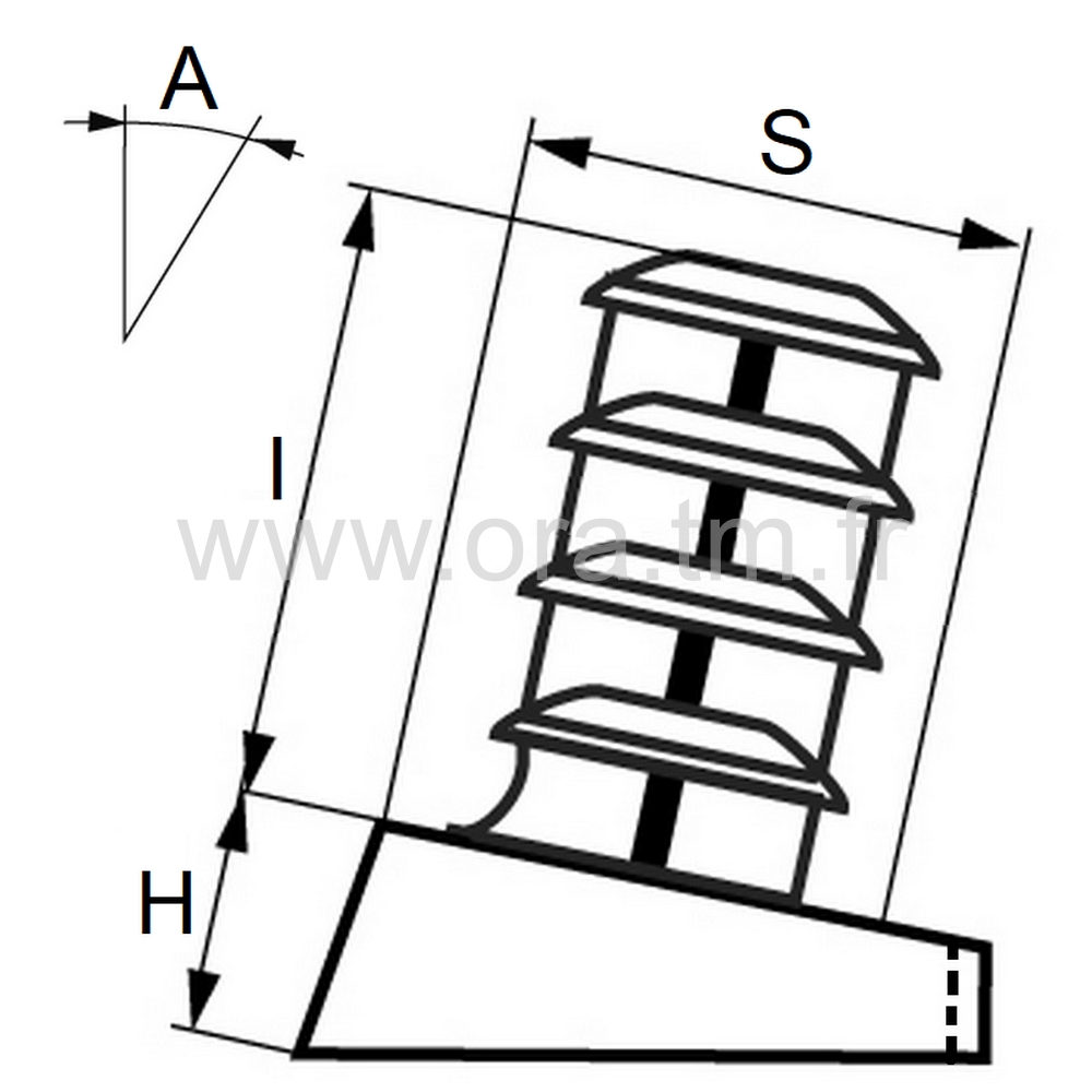 EIOD - EMBOUT INCLINE A AILETTES - TUBE MEPLAT CHANTS RONDS