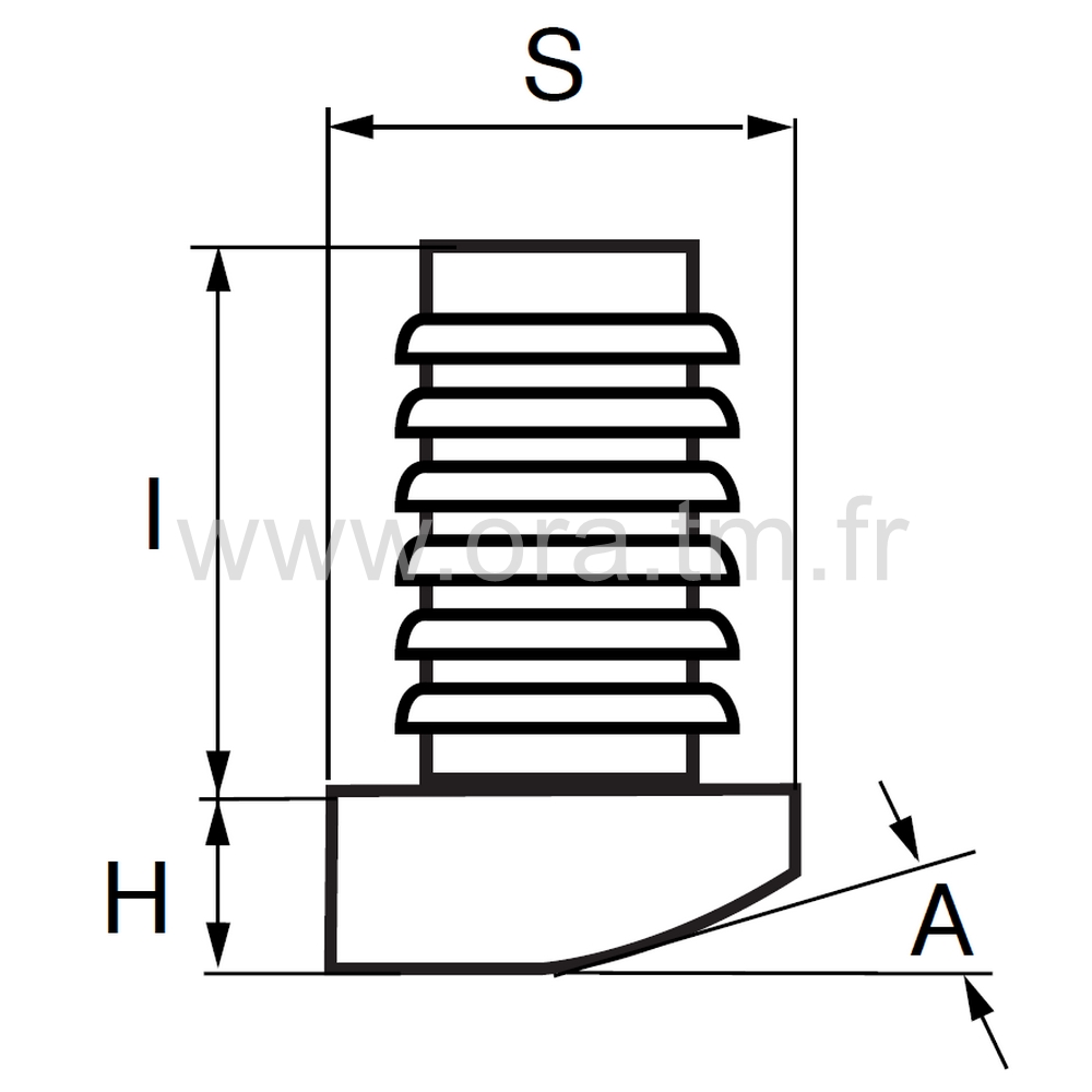 EIOV - EMBOUT INCLINE A AILETTES - TUBE MEPLAT CHANTS RONDS