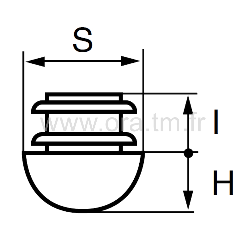 EIV - EMBOUT INCLINE A AILETTES - TUBE CARRE