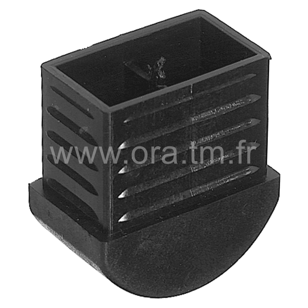 EIVR - EMBOUT INCLINE A AILETTES - TUBE RECTANGULAIRE