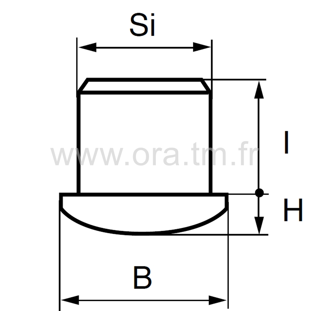 ELS - EMBOUT A INSERER - TUBE CYLINDRIQUE